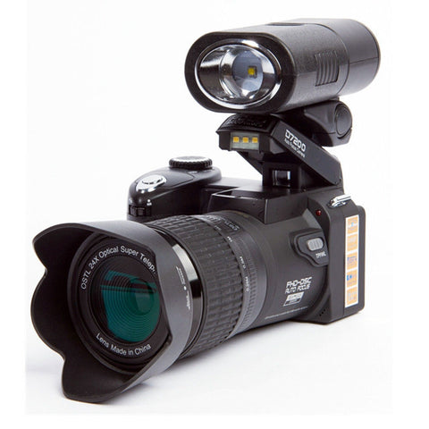 POLO D7200 Digital Camera 33MP Auto Focus Professional SLR HD Video Camera 24X +Telephoto Lens Wide Angle Lens LED Fill Light